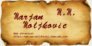 Marjan Moljković vizit kartica